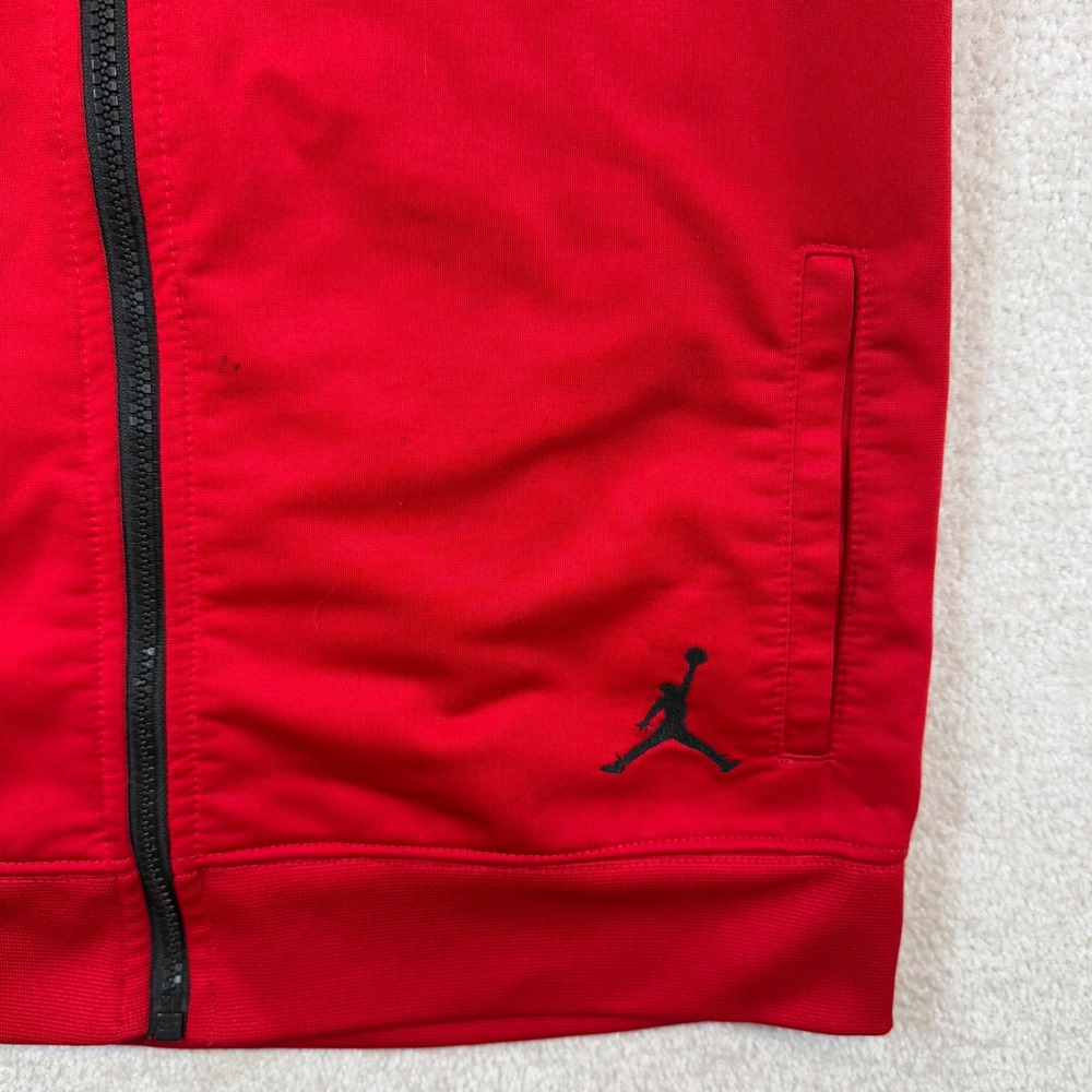 Air Jordan Track Jacket Full Zip Athletic Warm Up Red Jacket Boys XL - Picture 4 of 7